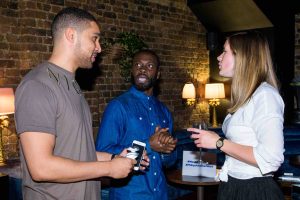 Marcus Bronzy and Ortis Deley at the Star Wars x Philips event.